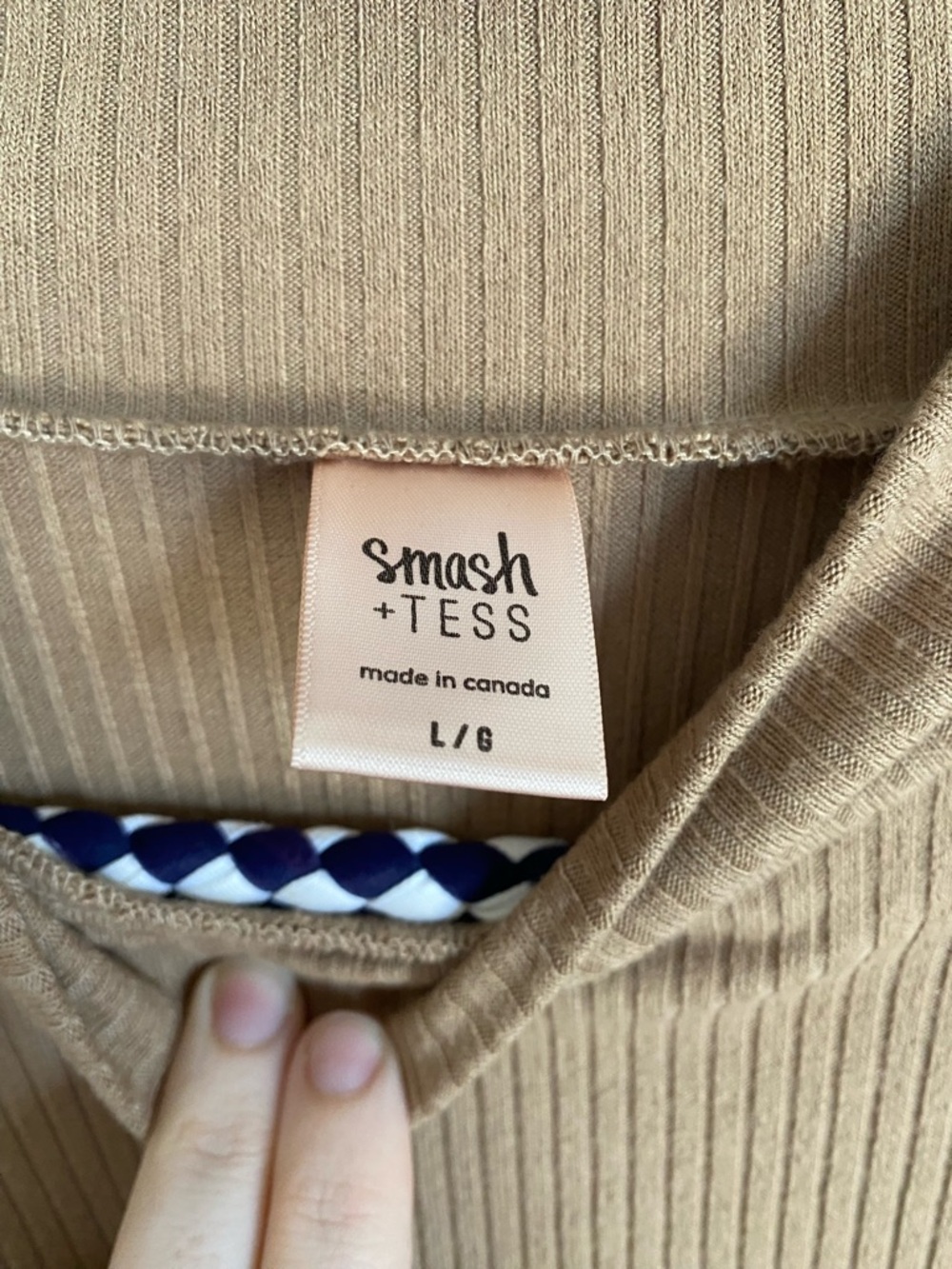 Ribbed Long Sleeve Mock Neck Sweater - Camel - Picture 2 of 8